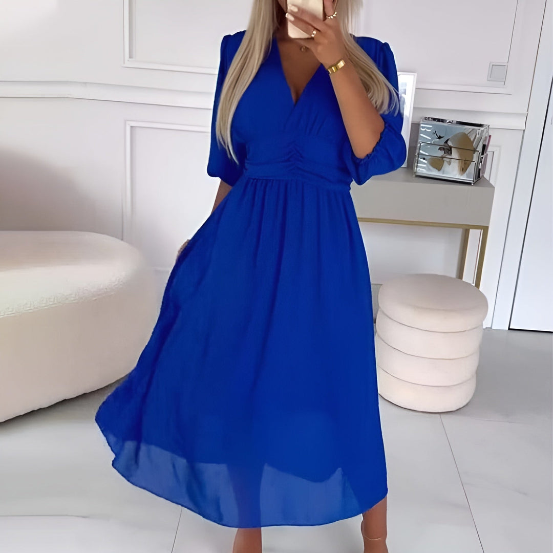 Chiara™ | Elegant Summer Dress in Lightweight Silk Chiffon