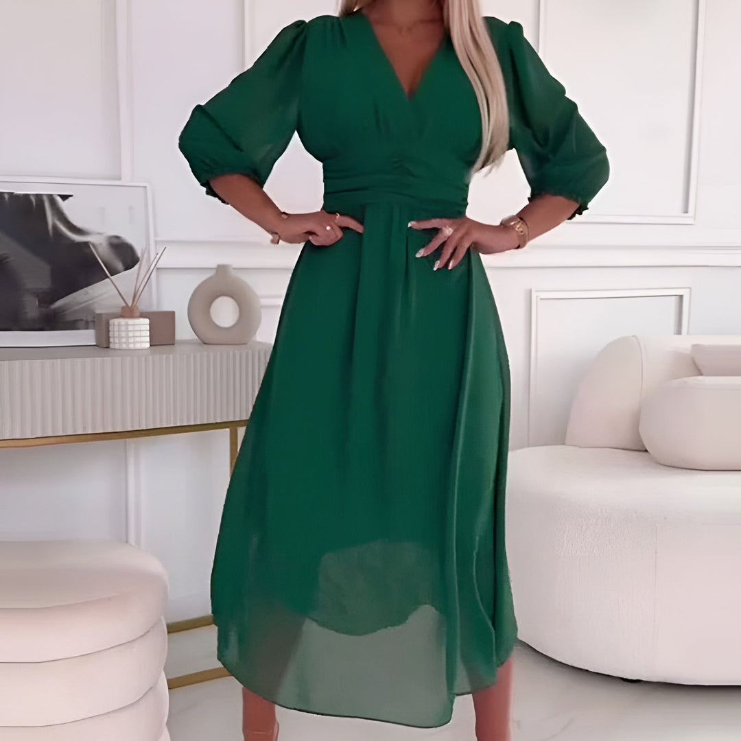 Chiara™ | Elegant Summer Dress in Lightweight Silk Chiffon