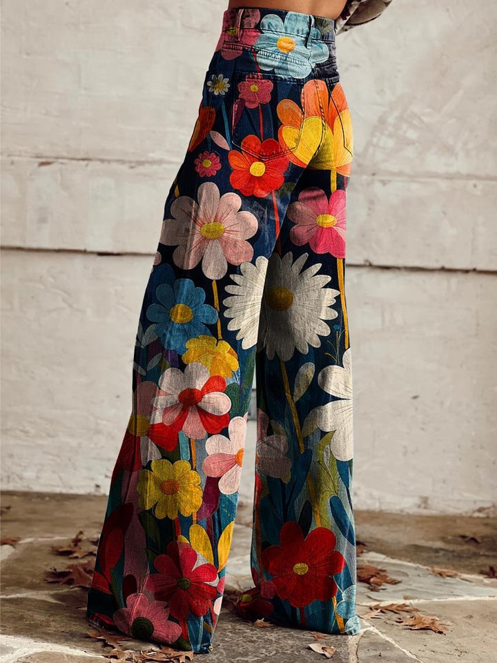 Jenny | Modern Floral Elegant Pants