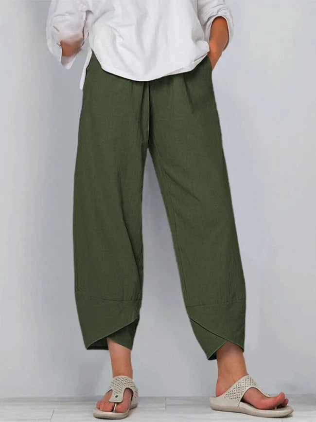 Bryndis - Summer Cotton Linen Wide Leg Pants