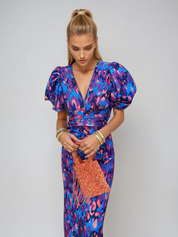 Luna | Colorful Midi Dress