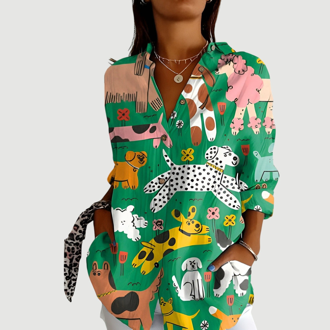 Mille™ | Blouse with Colourful Design