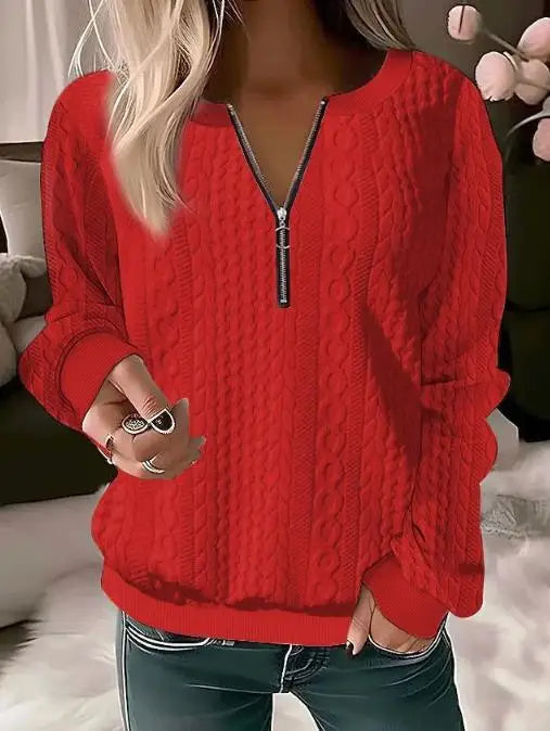 Melanie | Trendy sweater with cable knit
