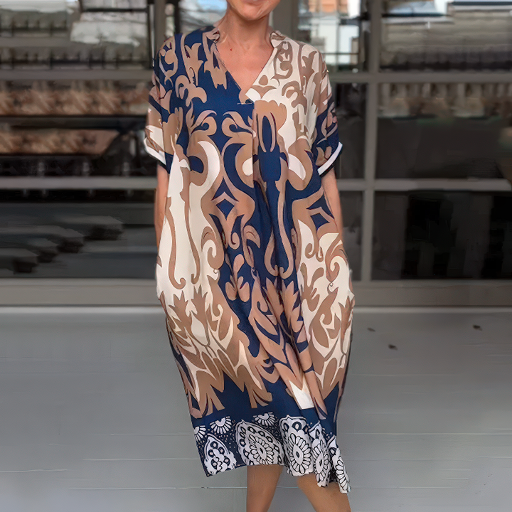 Amelia™ | Elegant Boho Dress with Flattering Belly Details