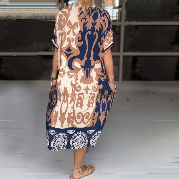 Amelia™ | Elegant Boho Dress with Flattering Belly Details