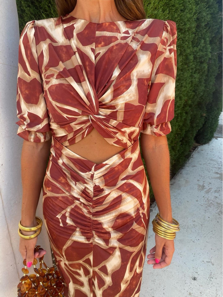 Chiara | Midi Dress with Cut Out