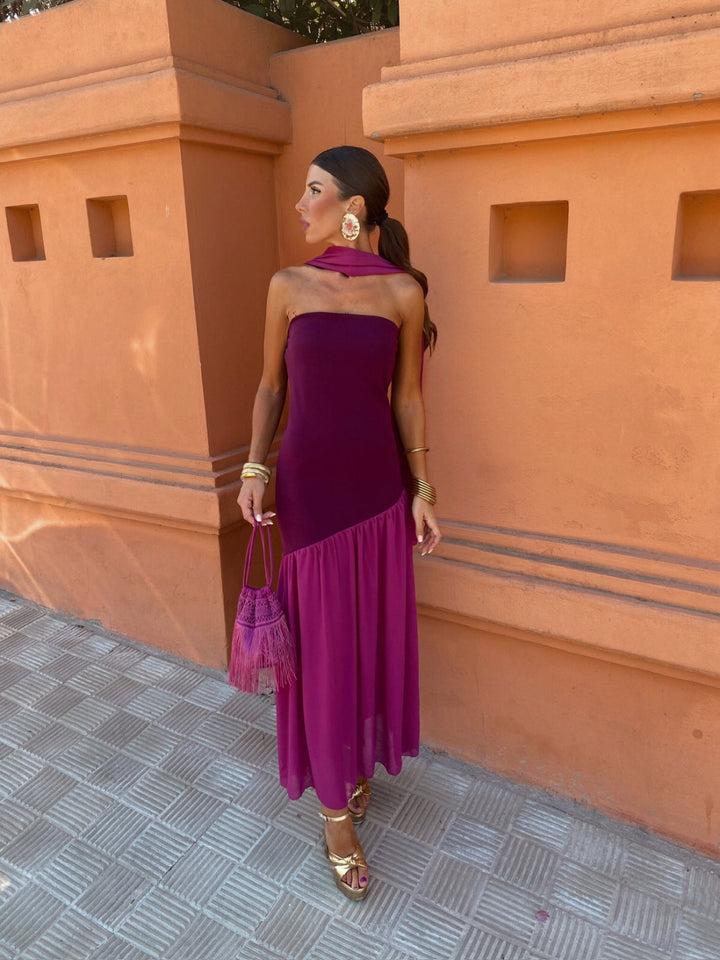 Mila | Chic Strapless Midi Dress
