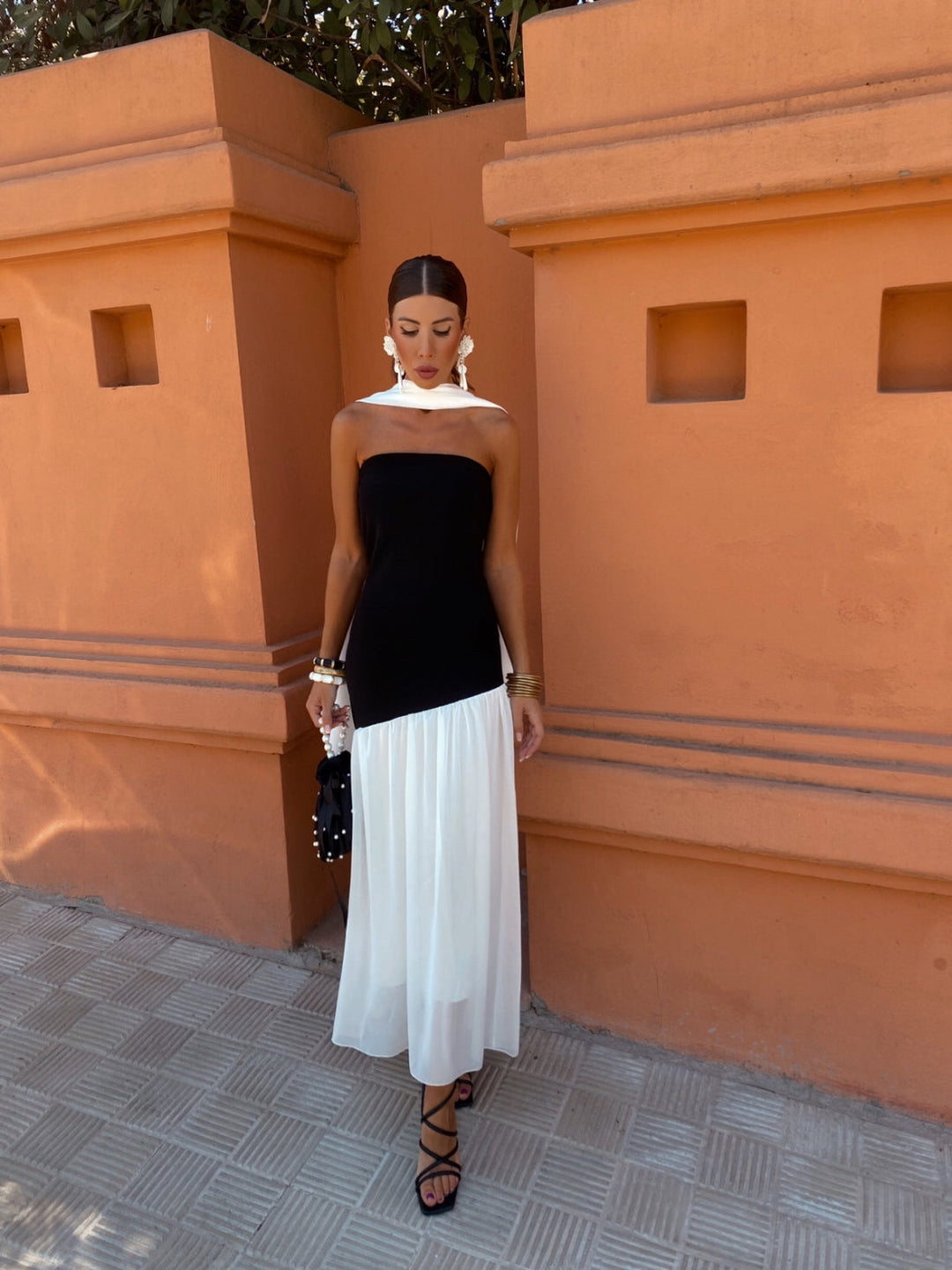 Mila | Chic Strapless Midi Dress